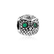 New Arrive Diy Bead Charms Cute Owl Fashion Style Fits Bracelet Fit Pandora Alloy Bead Free Shipping With Crystal Bead YBD001