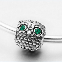 New Arrive Diy Bead Charms Cute Owl Fashion Style Fits Bracelet Fit Pandora Alloy Bead Free