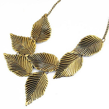 2015 Time limited Top Fashion Bohemia Women Jewelry Collares Mujer Bohemian Statement Necklaces Leaves Charm Choker