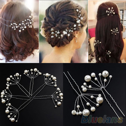 Fashion New Wedding Bridal Bridesmaid Pearls Hair Pins Clips Comb Headband 1OS3 2OHU