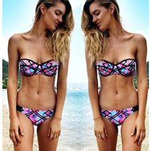 Sexy Women Bikini Push up Padded Floral Print Swimsuit Bra Swimwear Bathing Suit