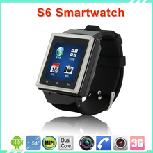 ZGPAX S6 smartwatch WCDMA 3G Android watch phone Dual Core 2MP GPS WIFI OS V4.4 1.54″ wristwatch WechatQQFacebookTwitter SIM