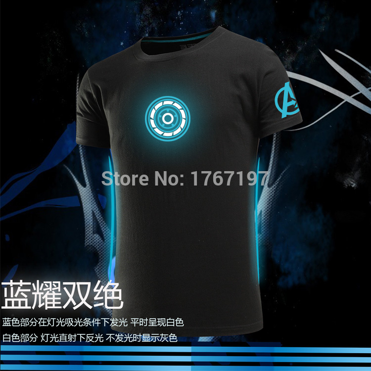 2015 New Brand Men Iron Man superhero T shirt short sleeve 100 cotton o neck t
