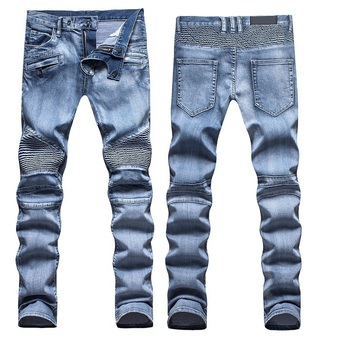 Nwt BP мужская стильный мода стретч тонкий кислоты синий промывали байкер джинсы размер 28-38 ( #1486 )
