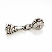 1Pcs Alloy Bead Charm European Silver Tower Beads Fit Pandora Bracelets & Bangles Free Shipping Wholesale