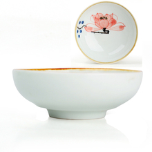 Bone china tea cup set,kung fu cup tea set,chinese tea cups,puer teacups,Handpainted,6pcs,high quality