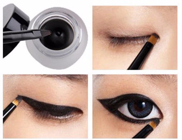 Brand Cosmetic Set Black Liquid Eyeliner Waterproof Eye Liner Pencil Shadow Gel Eyeliner Makeup delineador Black
