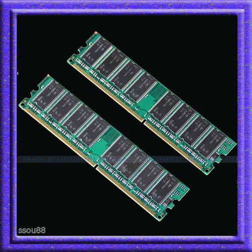 2  2 x 1  PC3200 DDR400 400  184pin DDR1  400      CL3 DIMM RAM 2 G