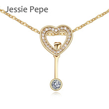 Jessie Pepe Summer Special Pendant Necklace Love Key To hear in 3 Colour Rhinestone Best Quality