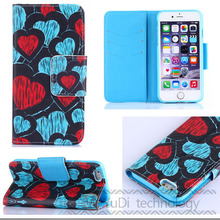 Flip Wallet PU Leather Case for Apple iPhone 6 Plus 5 5 Protective Case Stand Design