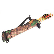 New Arrival Camo Archery Hunting Bow ARROW BACK /SIDE QUIVER Holder Bag w Zipper Pocket