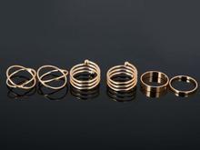 2015 latest fashion punk gold plated stackable midi ring sets for women bagues ensemble bijoux wholesale