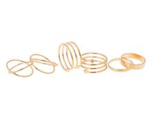 2015 latest fashion punk gold plated stackable midi ring sets for women bagues ensemble bijoux wholesale