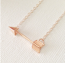 30pcs/lot 2015 Gold/Silver/Rose Gold Minimal Modern Jewelry Love Cupid Tiny Arrow Charm Pendant Necklace