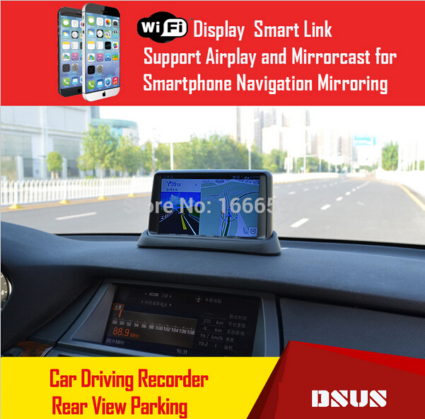 DSUS 2015 new7 inch GR 7 1080P HD smart phone vehicle GPS navigation mirror car DVR