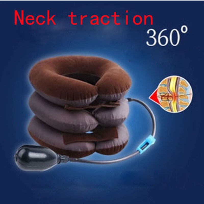 2015 New Air Cervical Neck Traction Device Unit Headache Shoulder Pain Relax Soft Brace Support Pillow Drop Freeshipping
