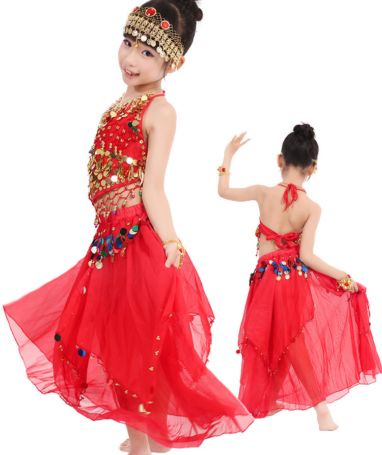 Hot Sale 2015 New High End Belly Dance Costumes Suit Skirt for Girls Costume Performance Exercises