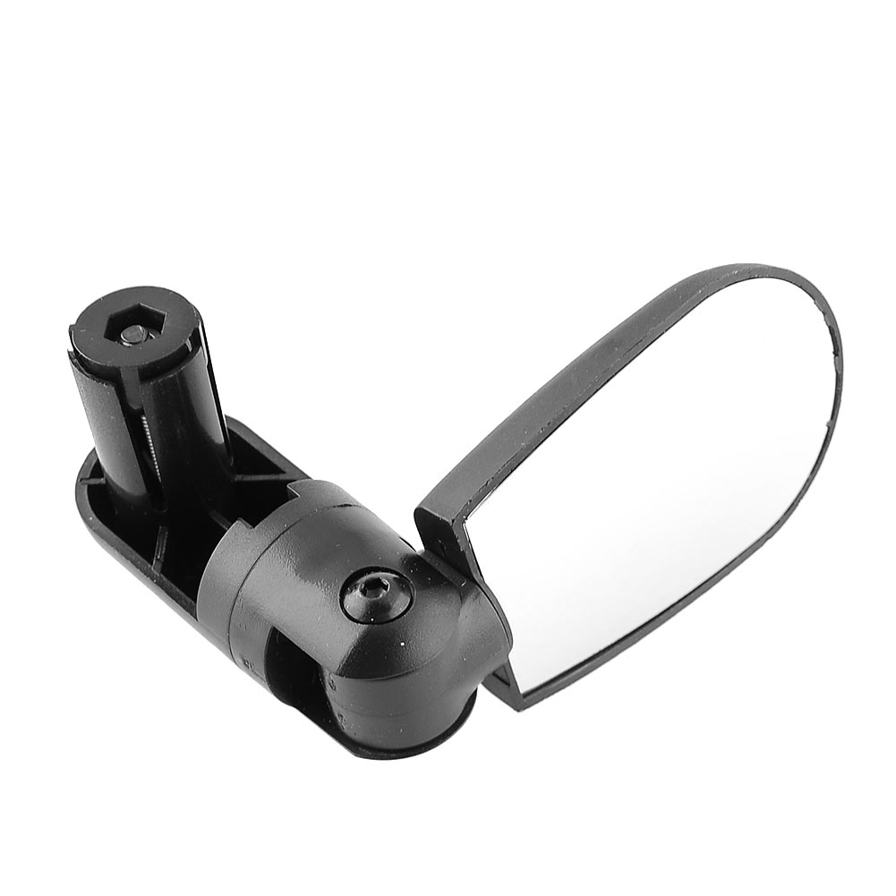 Universal Rotate Cycling Bike Bicycle Handlebar Wide Angle Rear View Rearview Mirror Glass Black Flexible Adjustable