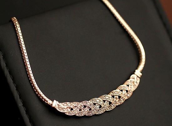 New Fashion gold silver Rhinestone necklaces for women 2015 statement metal choker collar Pendants necklace vintage