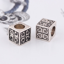Alloy cube Beads Spring DIY cat beads Spacer Murano Chunky Bead Charm Pendant Fit For Pandora