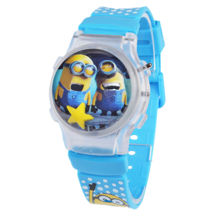 relogios masculinos 2015 Despicable Me Minions style cartoon digital watch for children Christmas present silicone strap