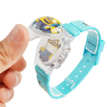 relogios masculinos 2015 Despicable Me Minions style cartoon digital watch for children Christmas present silicone strap