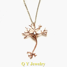 Science Jewelry Hippie Chic Neuron Brain Nerve Cell Necklace Colar Boho Neuron Necklaces Ladies Fashion Neclaces