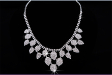 2015 new Korean fashion Jewelry sets Tree leaf Bride Crown Bridal Necklace Three piece Suit Marriage