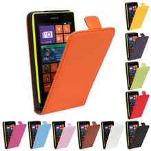 Luxury Genuine Real Leather Case Flip Cover Mobile Phone Accessories Bag Retro Vertical For Nokia LUMIA 520 N520 SZ