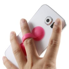 2015 New Telephone Shaped Dual Suction Silicone Stand Cable Winder for iPhone Samsung Smartphone Free Shipping