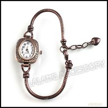 3pcs/lot Free Shpping Women’s European Bracelet Watch Antique Red Copper Jewelry Findings Charms 20cm 151583