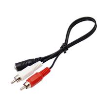 Hot Sale 1Pc 6IN 3.5mm Stereo Female to 2 Male RCA Jack Connector Adapter Audio Cable