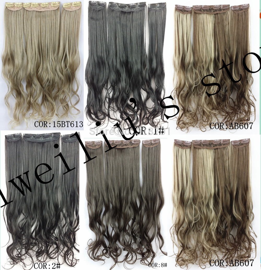 Clip In Hair Extensions KANEKLON Synthetic Hair Extension wavy long 26inch 65cm 140G Full Head Hair Natural Hairpiece 1PC/lot