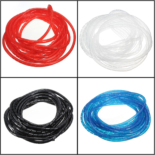 Best Promotion 5M Spiral Wire Wrap Tube Manage Cord for PC Computer Home Cable 4 50MM