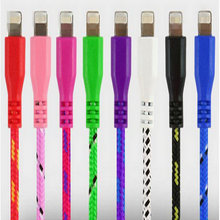 3FT/1 Meter Braided Wire 8pin USB Date Sync Charging Charger Cable Cords for iPhone 6 6Plus 5 5S iPad Mini Nylon Lace IOS 8