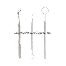 free shipping 1set Stainless Steel Dental Mirror Probe Plier Tweezers Teeth Tooth Clean Hygiene Kit