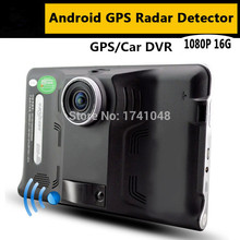 2015 7 inch HD Android GPS Navigation Anti Radar Detector Car DVR 1080P Camera Recorder Truck vehicle  GPS