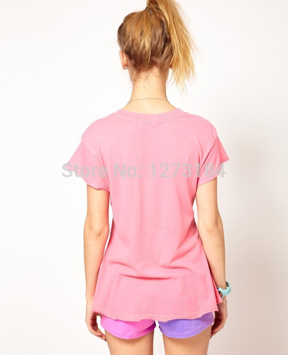 Женщины футболки женщины топы wildfox калифорния ca 1997 т рубашка о шея свободного покроя принт розовый camiseta m l xl xxl rc072