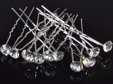 Lots 10pcs Fashion Wedding Bridal Hair Pin Clear Crystal Hairpin Clips For Women Jewelry Gift Wholesale