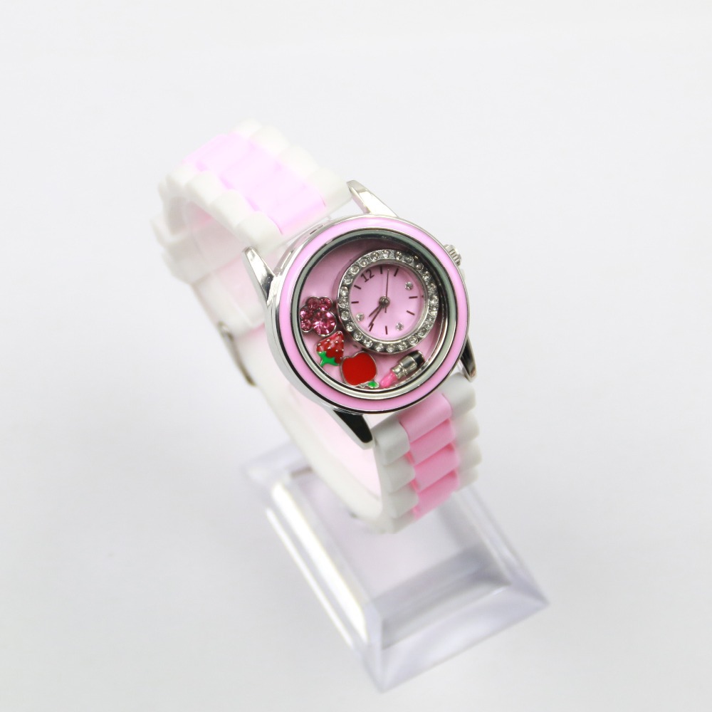 2015 Retail Hot Sell floating charm locket watch High quality Free shipping wristwatches diy charm watch