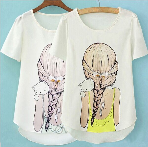 Women's dress printed tee