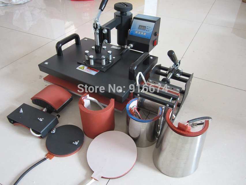 Free shipping Discount 8 In 1 Heat Transfer Machine Sublimation Heat Press Machine For Plate Mug