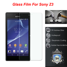9H 0.26mm Front Protective Tempered Glass Film Screen Protector on phone For Sony Xperia Z3 L55t L55u D6653 D6603