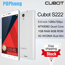 J Original Cubot S222 MTK6582A Quad Core Mobile Phone Android Smartphone 5.5 Inch 1280x720px 1G 16G13MP Camera Cell Phones