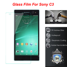 0.26mm ultra thin Screen Protector on mobile phone Tempered Protective HD Glass Film For Sony Xperia C3 S55T D2502 D2533