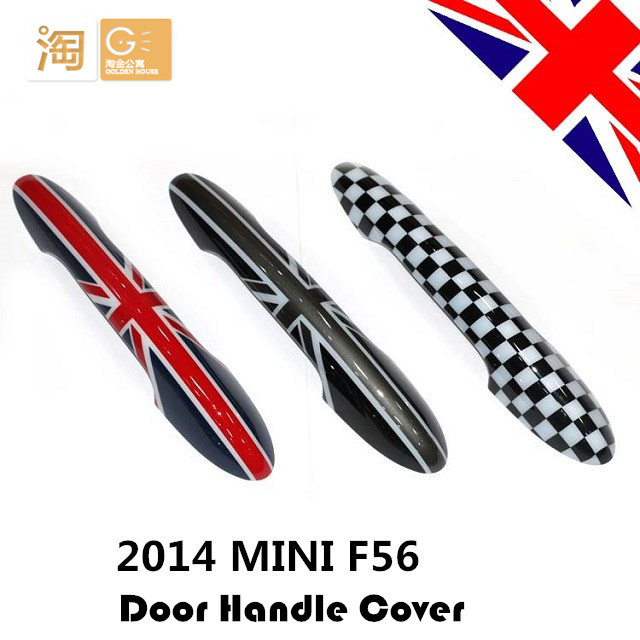2014 MINI Cooper F55 F56 Doorknob door handle shell covers union jack checker flag