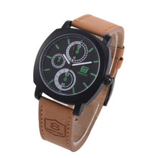 2015 Luxury Men Outdoor Sport Watches Brand Military Complete Calendar Cycling Relojes Male Corium Leather Strap