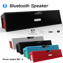 Big Power Bluetooth Speaker Stereo Portable Wireless Audio Subwoofer Handsfree Sound Box with AUX USB TF FM Radio Alarm Clock