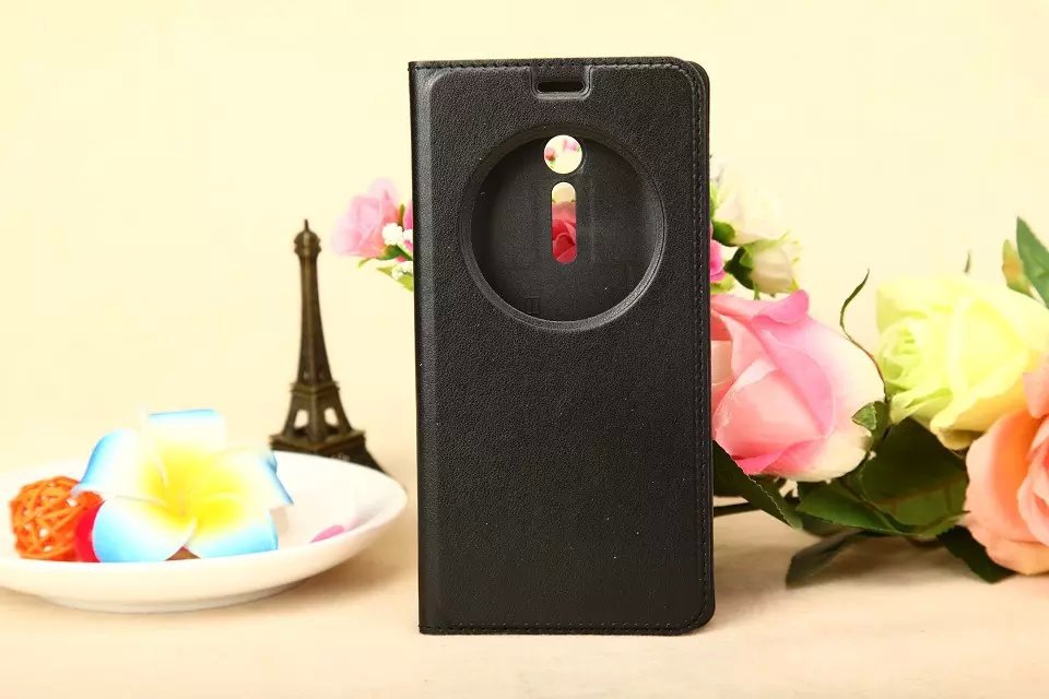 2015 New Arrival PC leather Auto Sleep Function Case For Zenfone 2 Cell Phone Hard Case