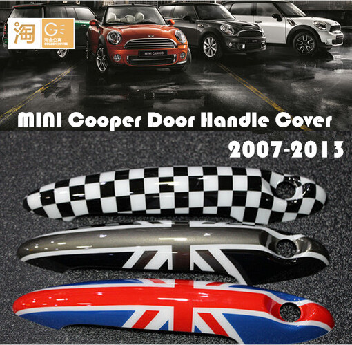 2007 2013 MINI cooper Union jack Doorknob Door handle shell Covers for R55 R56 R57 R58